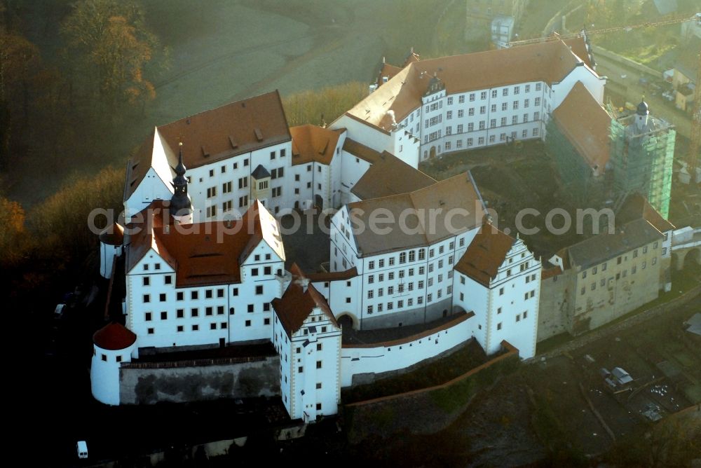 Colditz from the bird's eye view: Castle on Schlossgasse in Colditz in the state Saxony, Germany