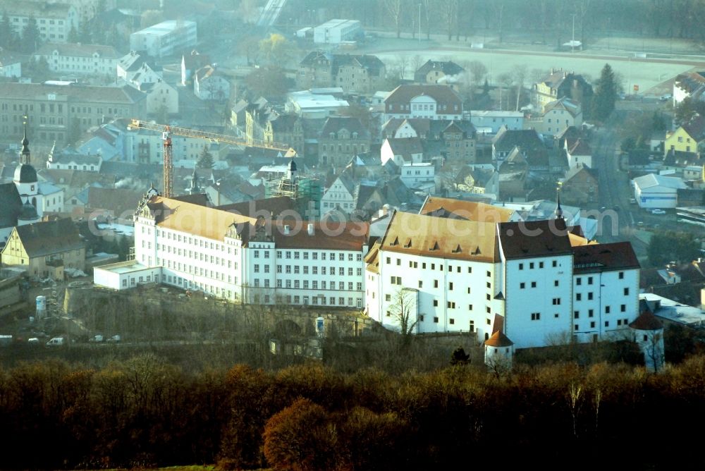 Colditz from the bird's eye view: Castle on Schlossgasse in Colditz in the state Saxony, Germany