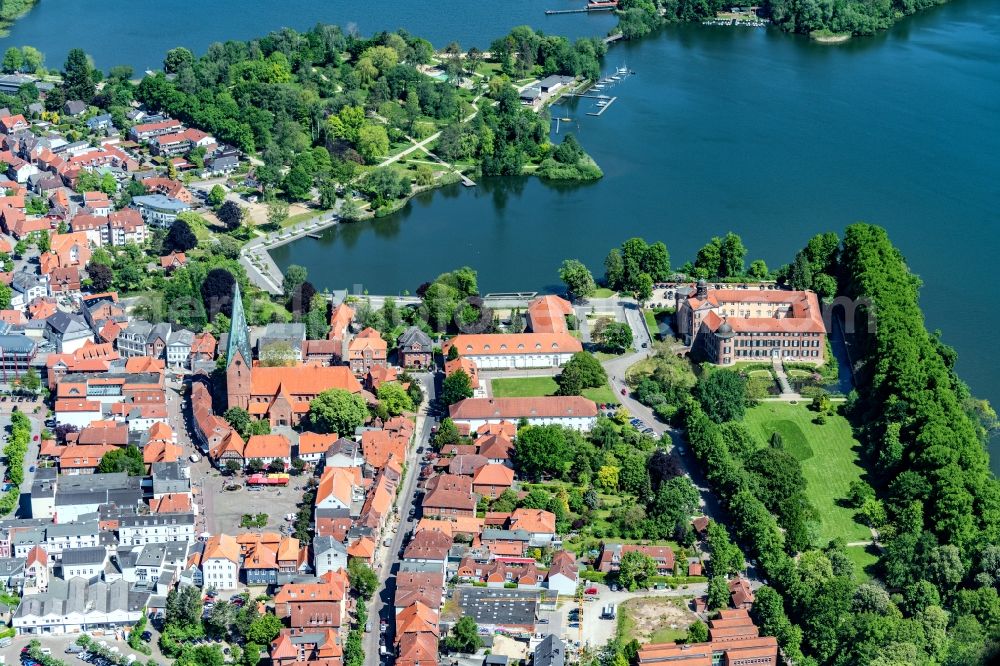 Eutin from above - Castle of Schloss Eutin in Eutin in the state Schleswig-Holstein