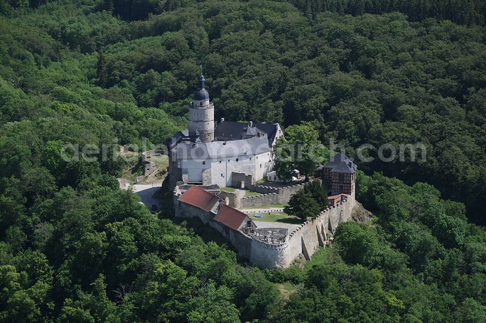 Aerial image Falkenstein/Harz - Castle of Schloss in Falkenstein/Harz in the state Saxony-Anhalt, Germany