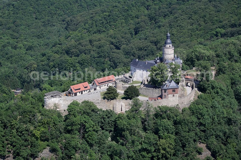 Falkenstein/Harz from the bird's eye view: Castle of Schloss in Falkenstein/Harz in the state Saxony-Anhalt, Germany