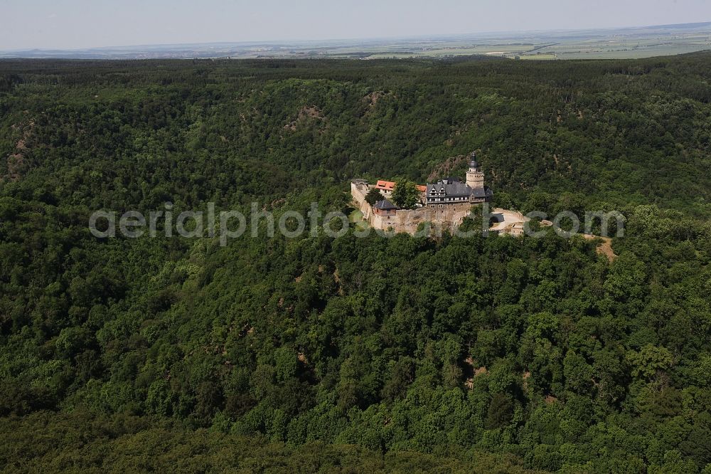 Aerial image Falkenstein/Harz - Castle of Schloss in Falkenstein/Harz in the state Saxony-Anhalt, Germany