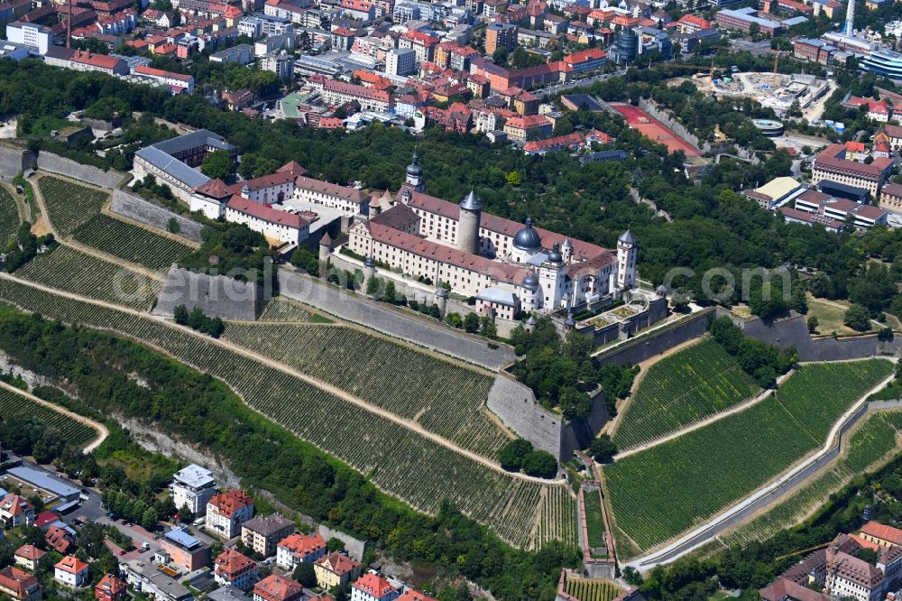 Aerial photograph Würzburg - Castle of - Festung Marienberg in Wuerzburg in the state , Germany