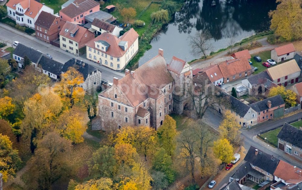 Wittstock/Dosse from the bird's eye view: Castle of Schloss Freyenstein in Wittstock/Dosse in the state Brandenburg, Germany