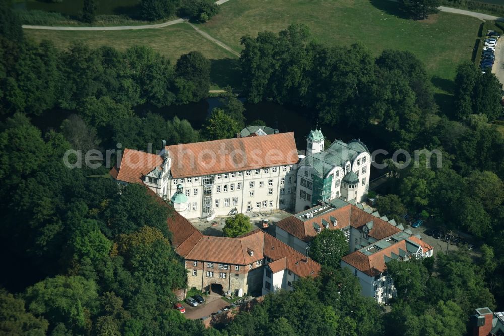 Gifhorn from above - Castle of Schloss in Gifhorn in the state Lower Saxony