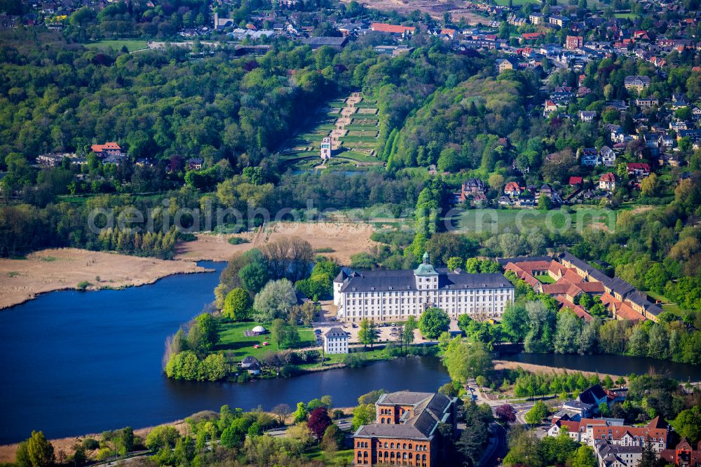 Schleswig from above - Castle of Schloss Gottorf in the district Annettenhoeh in Schleswig in the state Schleswig-Holstein