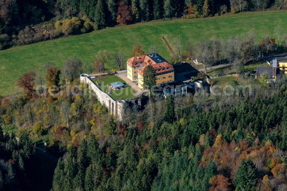 Aerial photograph Gomadingen - Castle of Grafeneck in Gomadingen in the state Baden-Wurttemberg, Germany