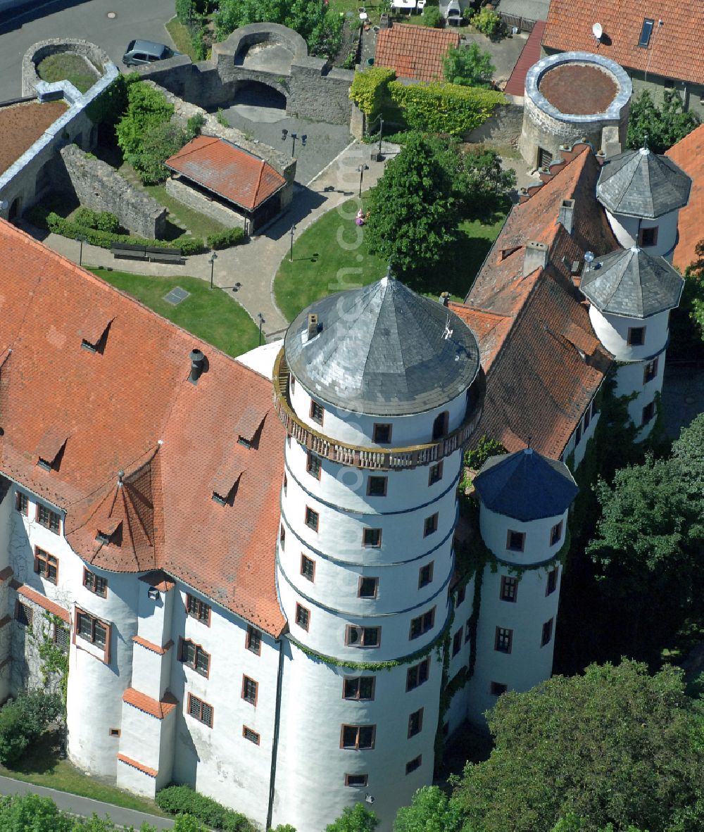 Aerial image Rimpar - Castle of Grumbach on street Schlossberg in Rimpar in the state Bavaria, Germany