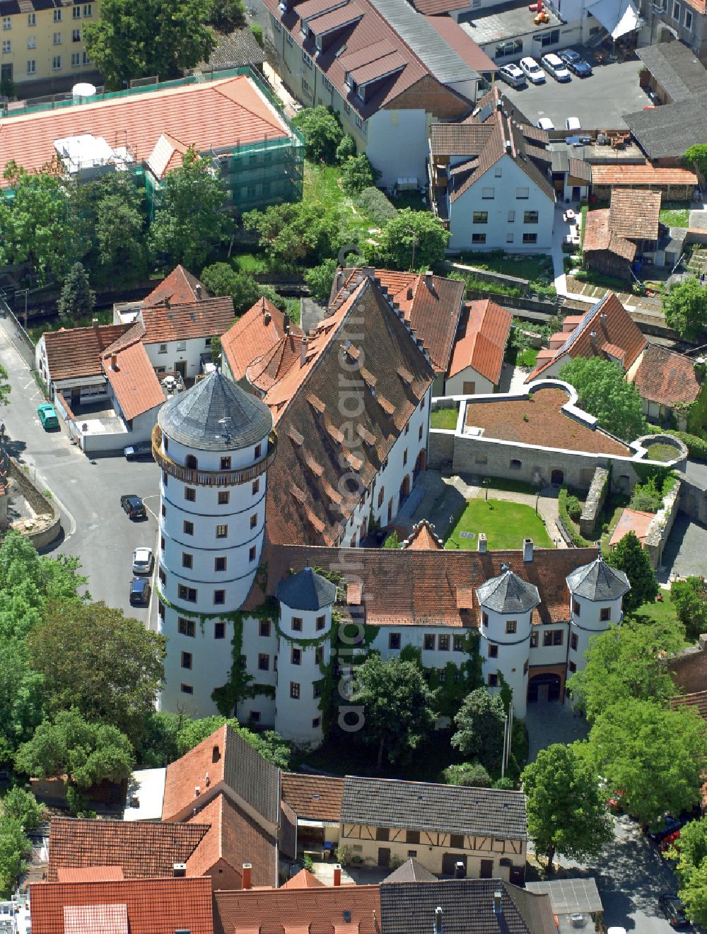 Aerial image Rimpar - Castle of Grumbach on street Schlossberg in Rimpar in the state Bavaria, Germany