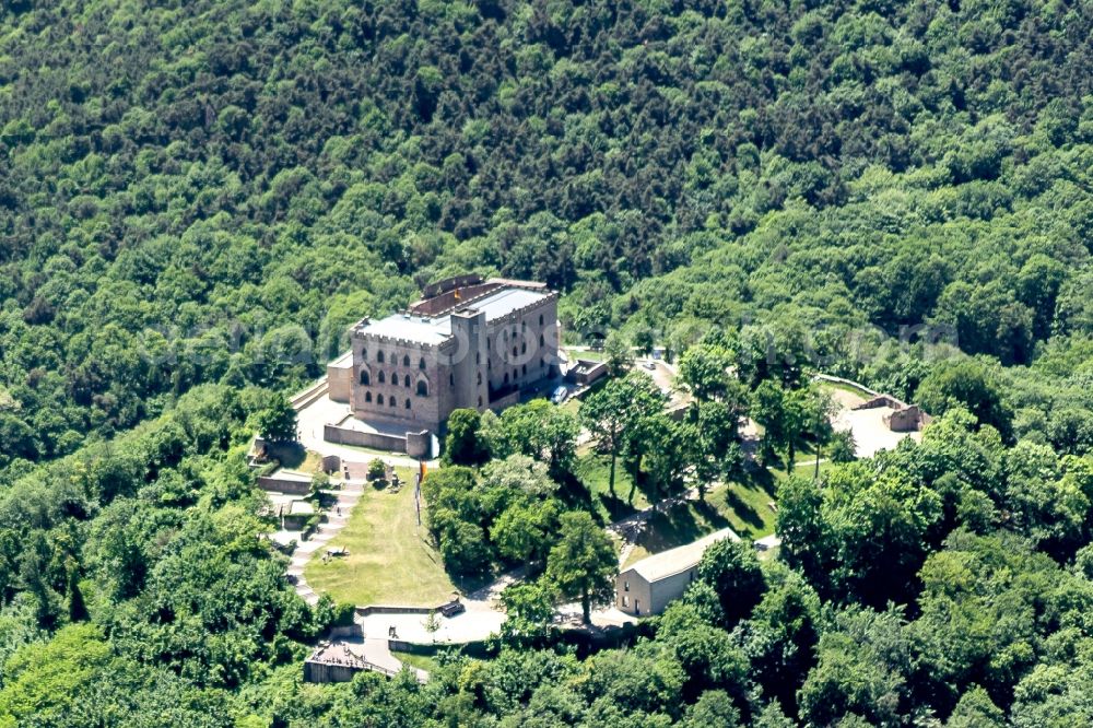 Aerial photograph Neustadt an der Weinstraße - Castle of Schloss in Neustadt an der Weinstrasse in the state Rhineland-Palatinate, Germany