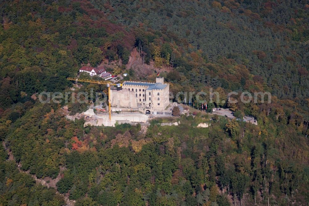 Neustadt an der Weinstraße from the bird's eye view: Castle of Schloss Hambacher Schloss in Neustadt an der Weinstrasse in the state Rhineland-Palatinate, Germany