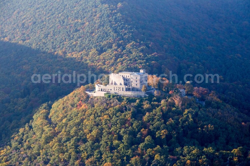 Neustadt an der Weinstraße from above - Castle of Schloss Hambacher Schloss in the district Hambach in Neustadt an der Weinstrasse in the state Rhineland-Palatinate