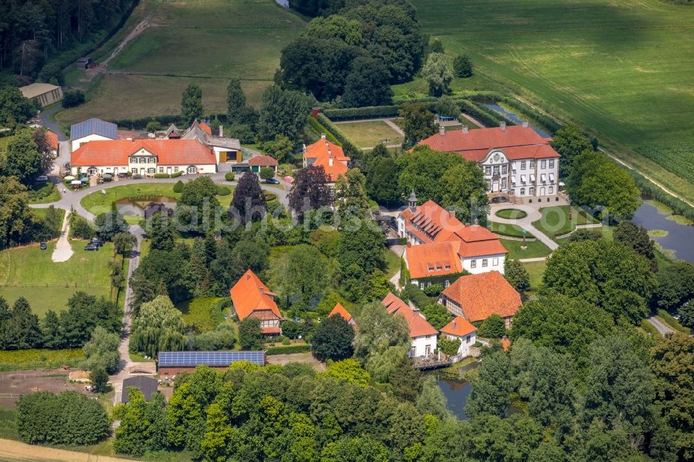 Harkotten from the bird's eye view: Castle of Schloss Harkotten in Harkotten in the state North Rhine-Westphalia, Germany