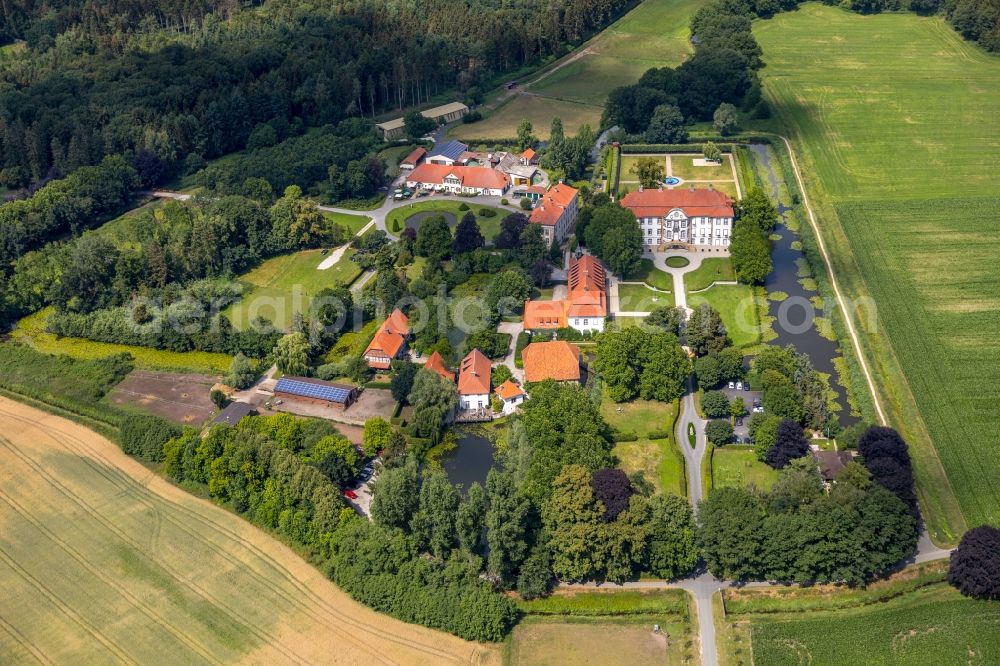 Aerial image Harkotten - Castle of Schloss Harkotten in Harkotten in the state North Rhine-Westphalia, Germany