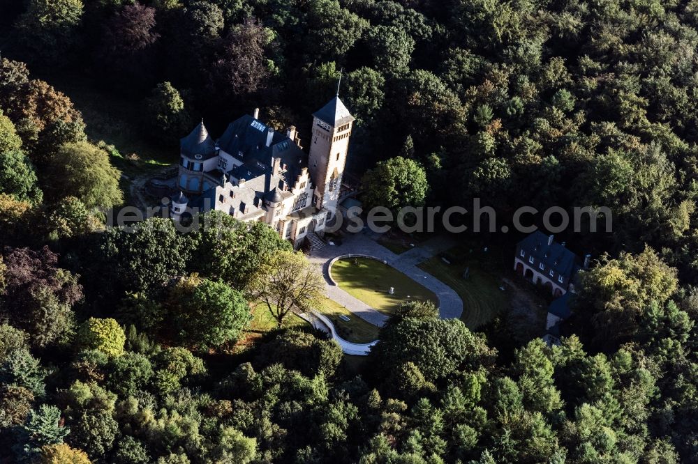 Duisburg from the bird's eye view: Country estate house Hartenfels in the middle of the forest in Duisburg in the state North Rhine-Westphalia