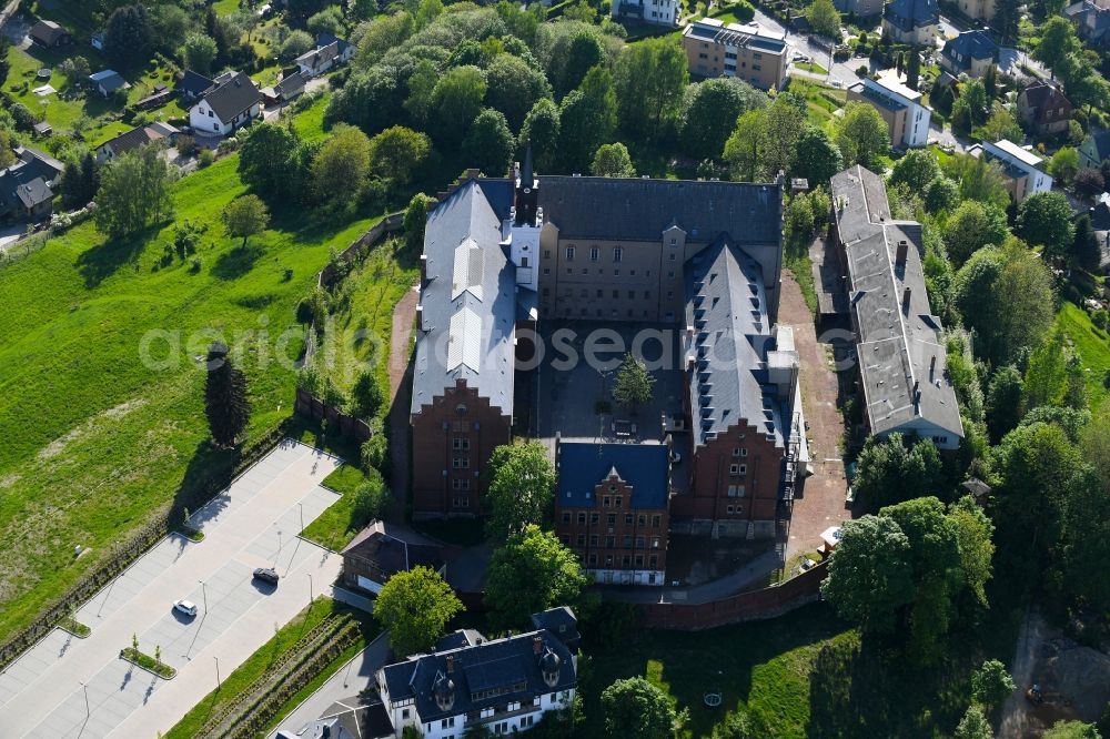 Stollberg/Erzgeb. from the bird's eye view: Castle of Hoheneck in Stollberg/Erzgeb. in the state Saxony, Germany