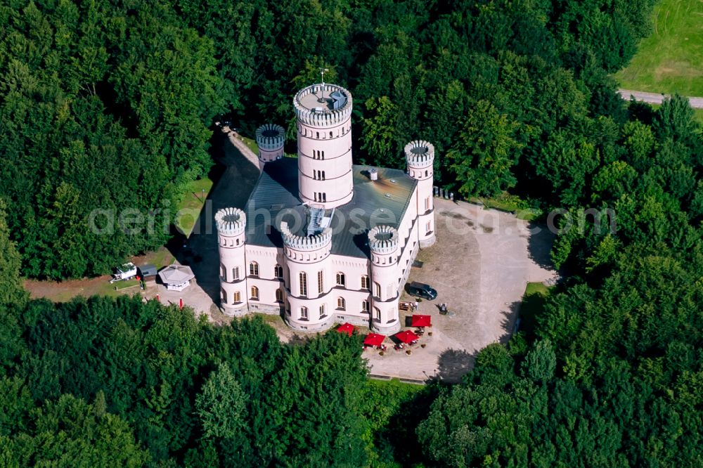 Binz from above - Castle of Jagdschloss Granitz in Binz island Ruegen in the state Mecklenburg - Western Pomerania, Germany