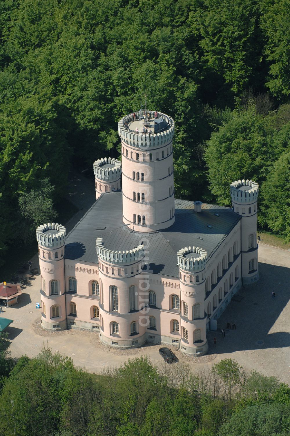 Aerial image Binz - Castle of Jagdschloss Granitz in Binz in the state Mecklenburg - Western Pomerania, Germany