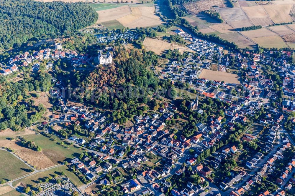 Aerial image Lichtenberg - Castle of Lichtenberg in Lichtenberg in the state Hesse, Germany