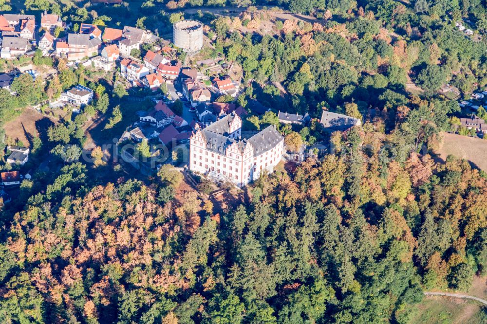 Aerial photograph Fischbachtal - Castle on street Landgraf-Georg-Strasse of Lichtenberg on street Landgraf-Georg-Strasse in the district Lichtenberg in Fischbachtal in the state Hesse, Germany