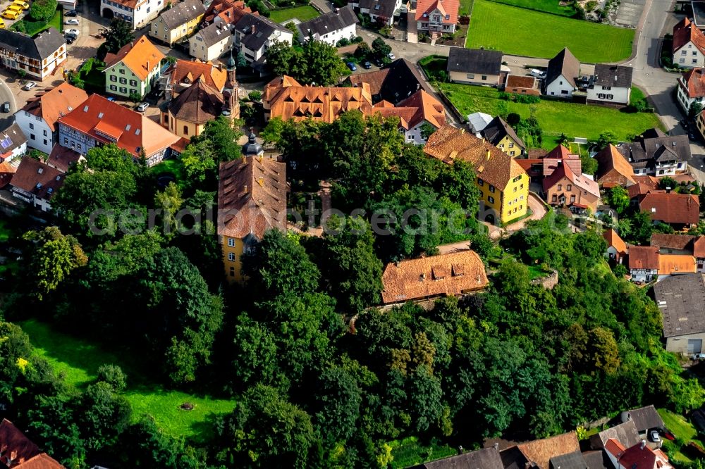 Mahlberg from the bird's eye view: Castle of in Mahlberg in the state Baden-Wurttemberg, Germany