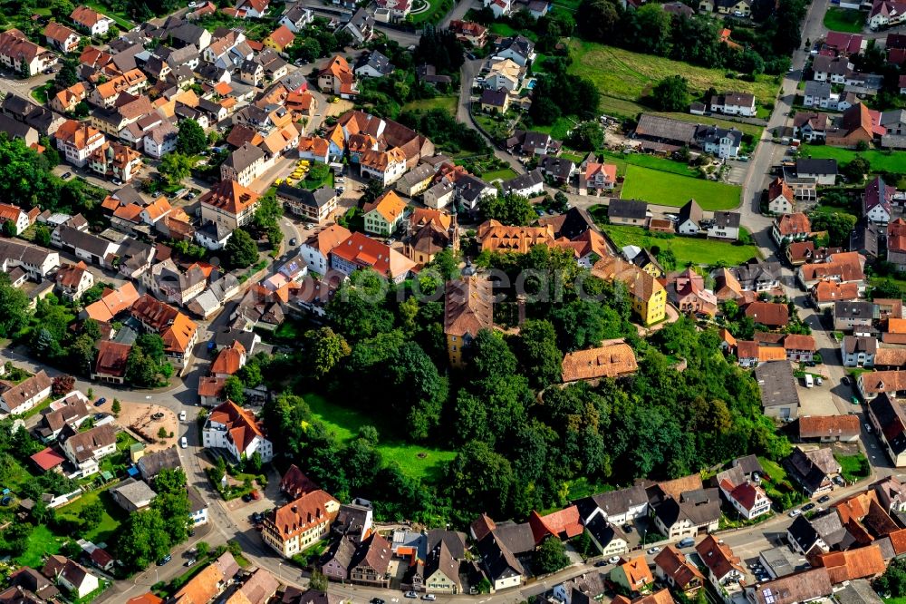 Aerial photograph Mahlberg - Castle of in Mahlberg in the state Baden-Wurttemberg, Germany