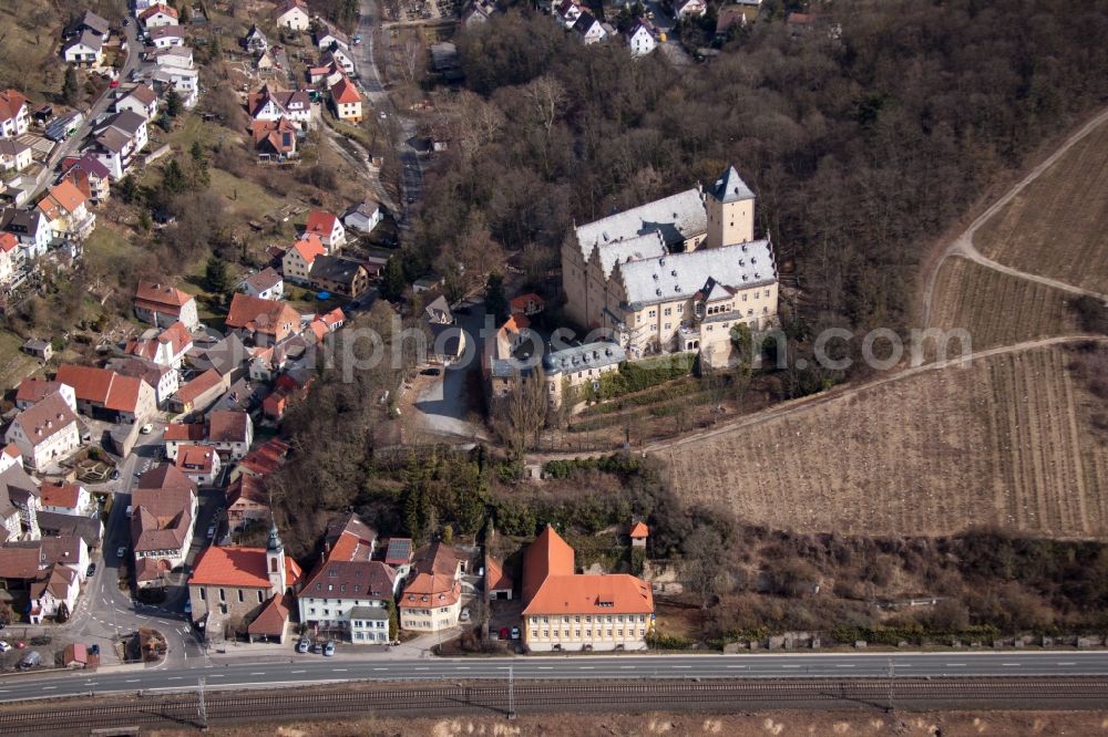 Schonungen from the bird's eye view: Castle of Schloss Mainberg Ernst-Sachs-Strasse in the district Mainberg in Schonungen in the state Bavaria