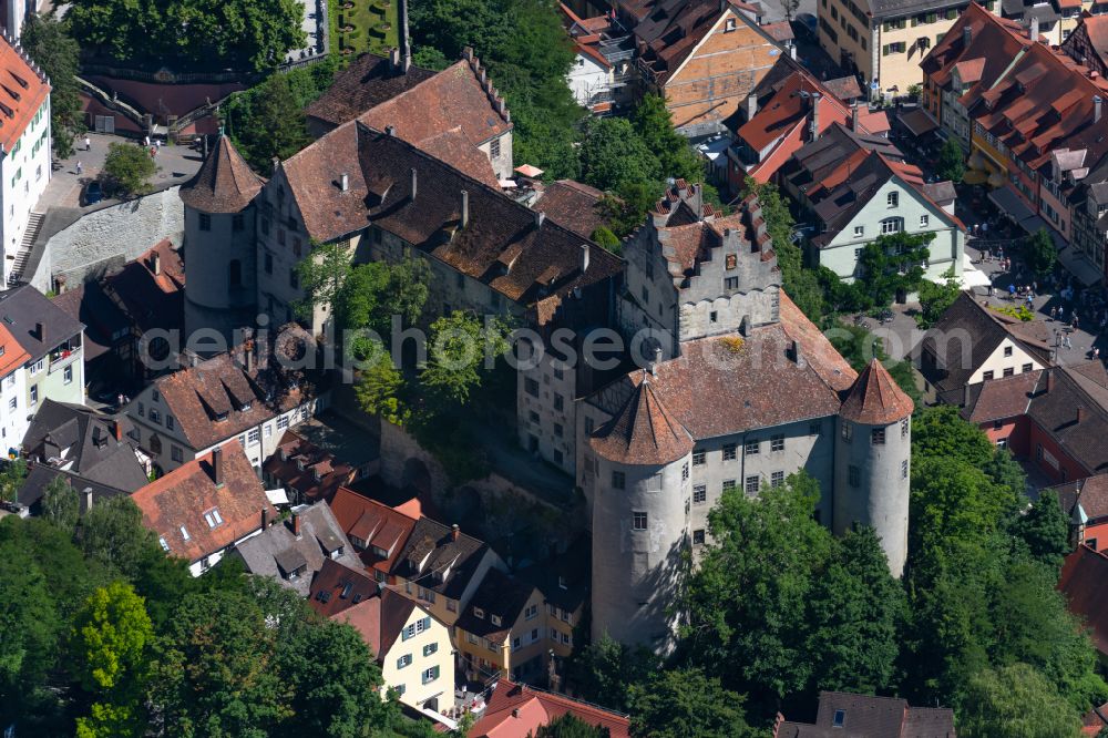 Meersburg from above - Castle of Schloss Meersburg in Meersburg in the state Baden-Wurttemberg, Germany