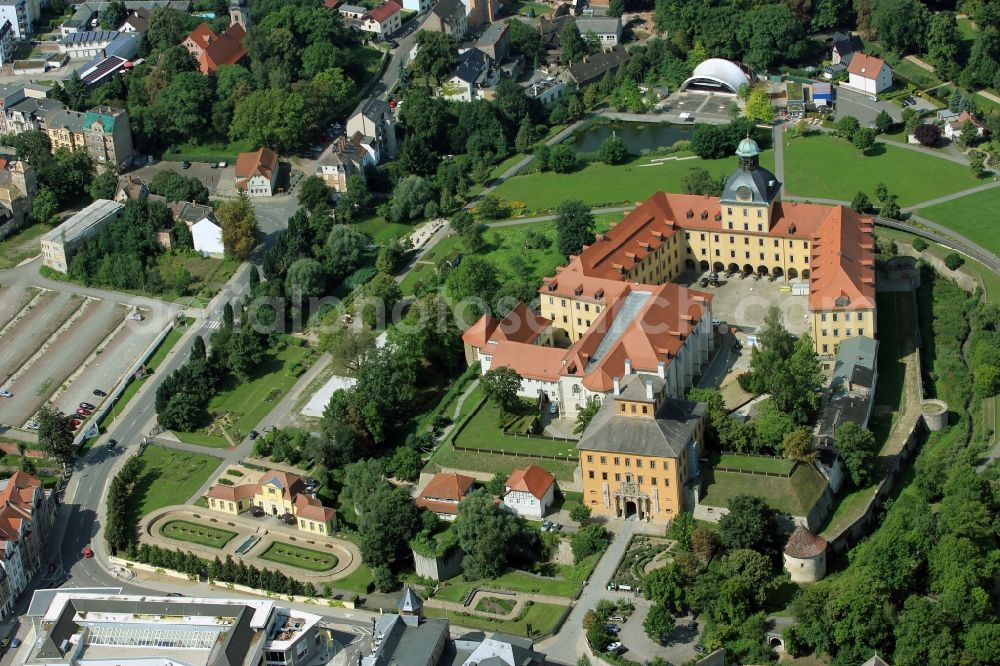 Zeitz from above - Castle of Schloss Moritzburg in Zeitz in the state Saxony-Anhalt