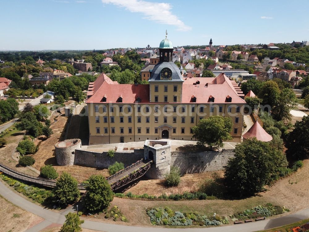 Zeitz from above - Castle of Schloss Moritzburg in Zeitz in the state Saxony-Anhalt