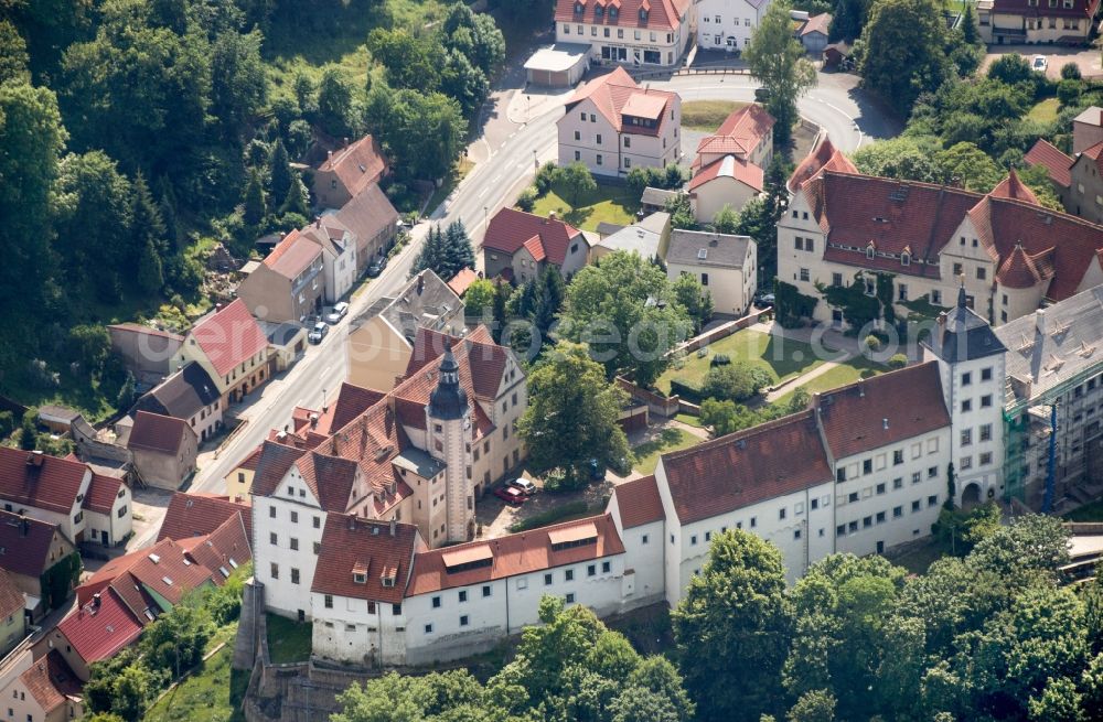 Aerial photograph Nossen - Castle of Schloss Nossen in Nossen in the state Saxony, Germany