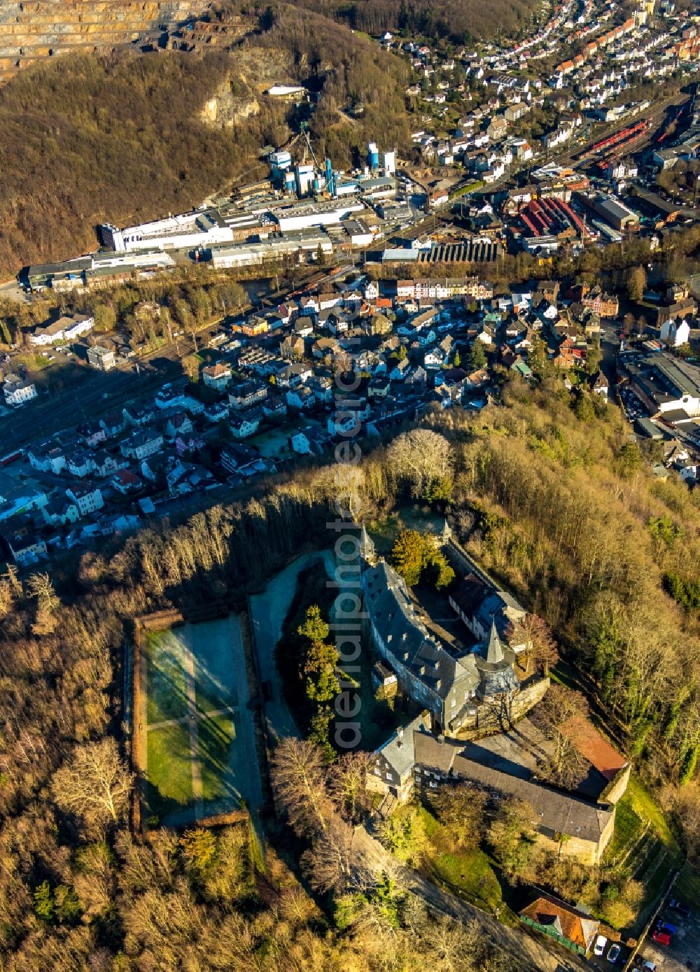 Aerial image Hagen - Castle of in the district Hohenlimburg in Hagen in the state North Rhine-Westphalia, Germany