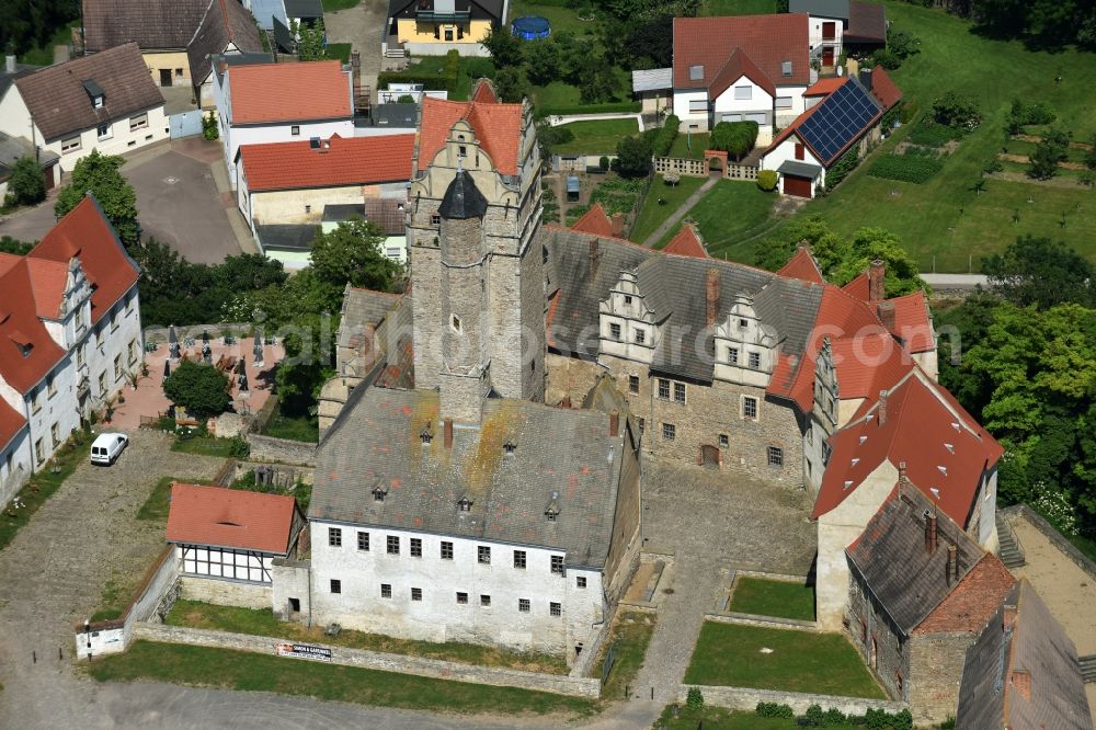 Aerial image Plötzkau - Castle of Schloss Ploetzkau in Ploetzkau in the state Saxony-Anhalt