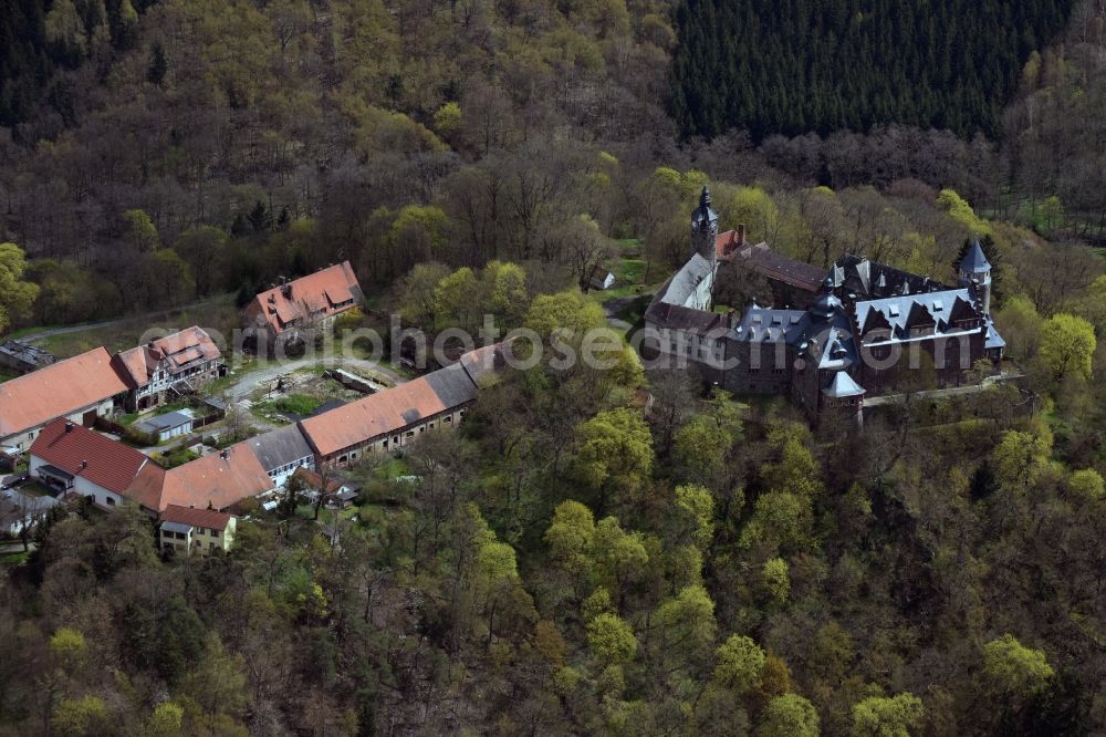 Aerial image Friesdorf - Castle of Schloss Rammelburg in Friesdorf in the state Saxony-Anhalt