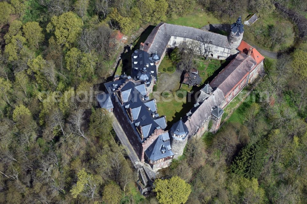 Friesdorf from the bird's eye view: Castle of Schloss Rammelburg in Friesdorf in the state Saxony-Anhalt