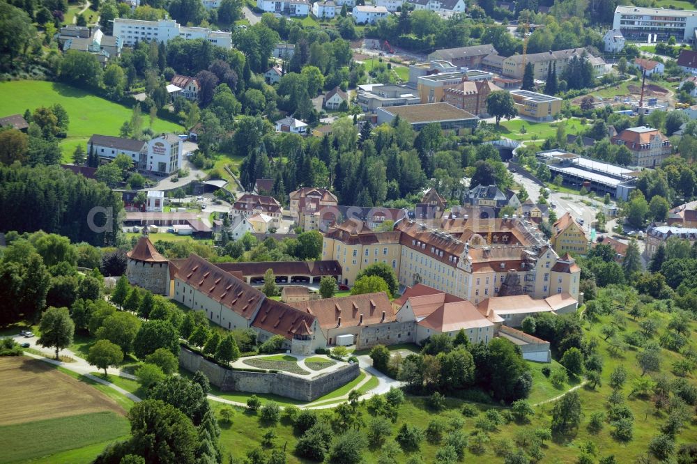 Aerial photograph Ellwangen (Jagst) - Castle of Schloss ob Ellwangen in Ellwangen (Jagst) in the state Baden-Wuerttemberg