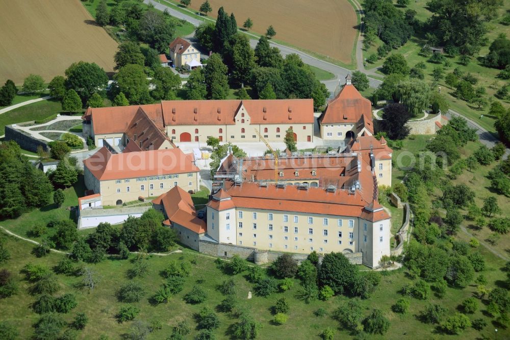 Ellwangen (Jagst) from the bird's eye view: Castle of Schloss ob Ellwangen in Ellwangen (Jagst) in the state Baden-Wuerttemberg