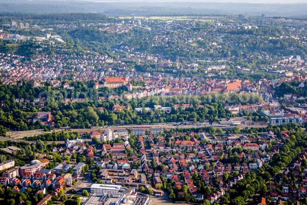 Aerial image Tübingen - Castle of Schloss Hohentuebingen with Museum Alte Kulturen | in Tuebingen in the state Baden-Wurttemberg, Germany