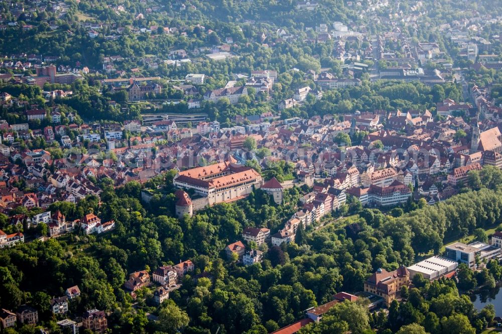 Tübingen from the bird's eye view: Castle of Schloss Hohentuebingen with Museum Alte Kulturen | in Tuebingen in the state Baden-Wurttemberg, Germany