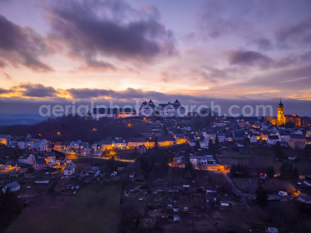 Aerial image Augustusburg - Castle of Schloss and theater in Augustusburg in the state Saxony