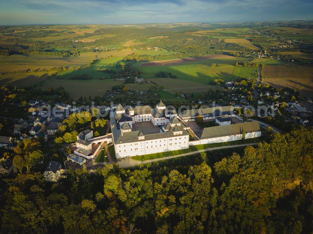 Aerial photograph Augustusburg - Castle of Schloss and theater in Augustusburg in the state Saxony