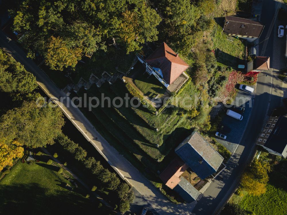 Seusslitz from the bird's eye view: Castle of Seusslitz in Seusslitz in the state Saxony, Germany