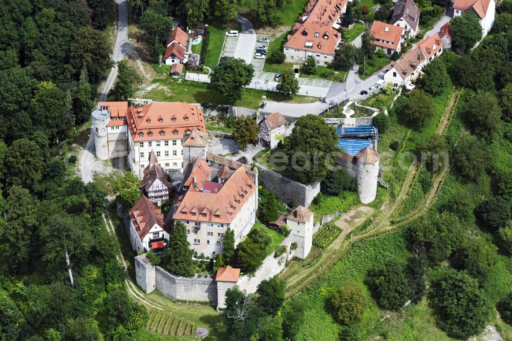 Aerial image Künzelsau - Castle of Stetten in Kuenzelsau in the state Baden-Wuerttemberg, Germany