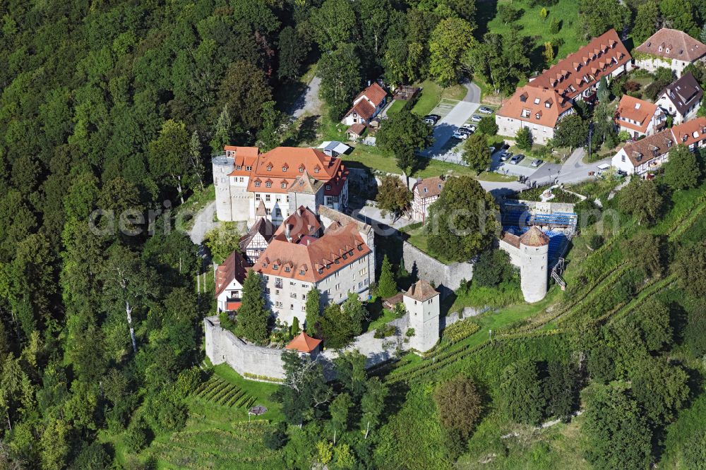 Künzelsau from the bird's eye view: Castle of Stetten in Kuenzelsau in the state Baden-Wuerttemberg, Germany