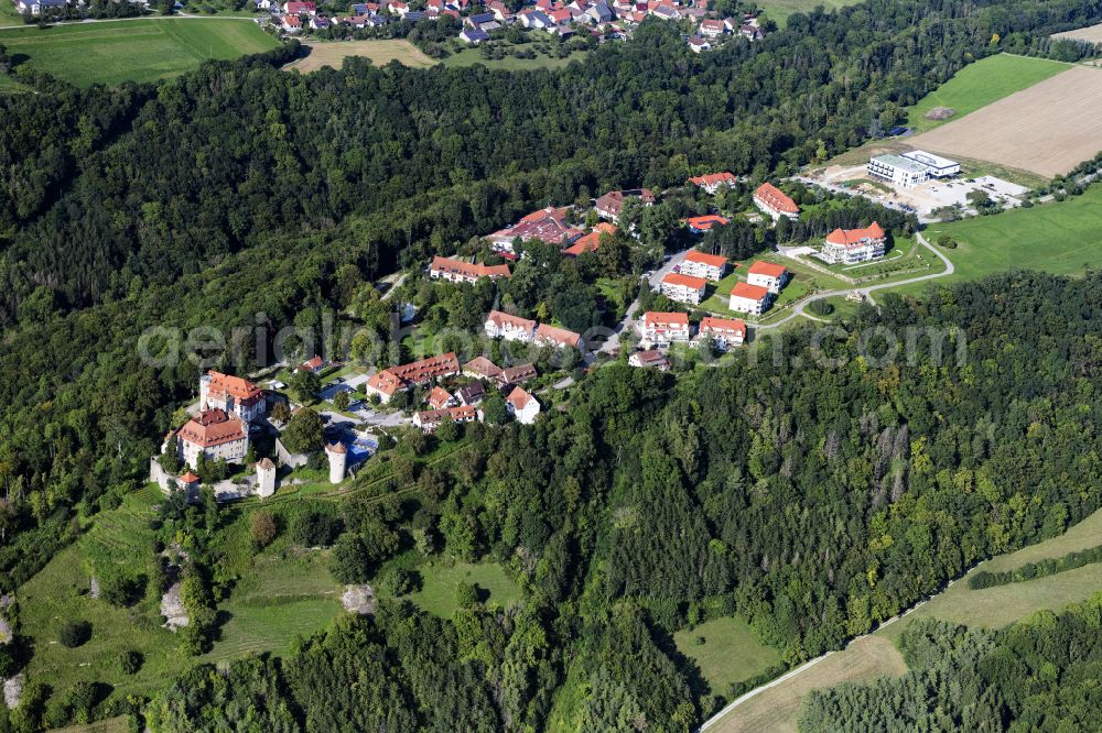 Aerial image Künzelsau - Castle of Stetten in Kuenzelsau in the state Baden-Wuerttemberg, Germany