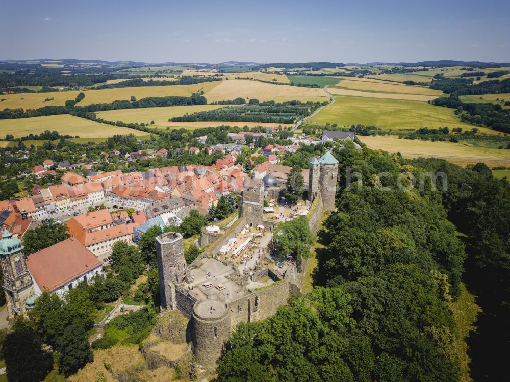 Aerial photograph Stolpen - Castle of Schloss in Stolpen in the state Saxony, Germany