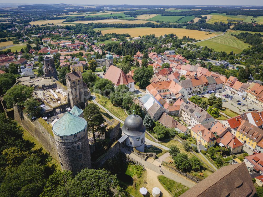 Aerial image Stolpen - Castle of Schloss in Stolpen in the state Saxony, Germany