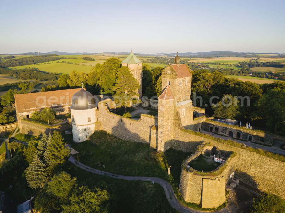 Aerial photograph Stolpen - Castle of Schloss in Stolpen in the state Saxony, Germany