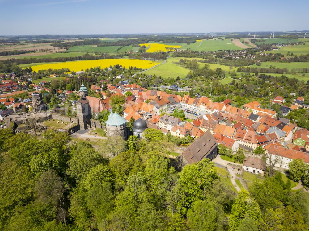 Aerial photograph Stolpen - Castle of Schloss in Stolpen in the state Saxony, Germany