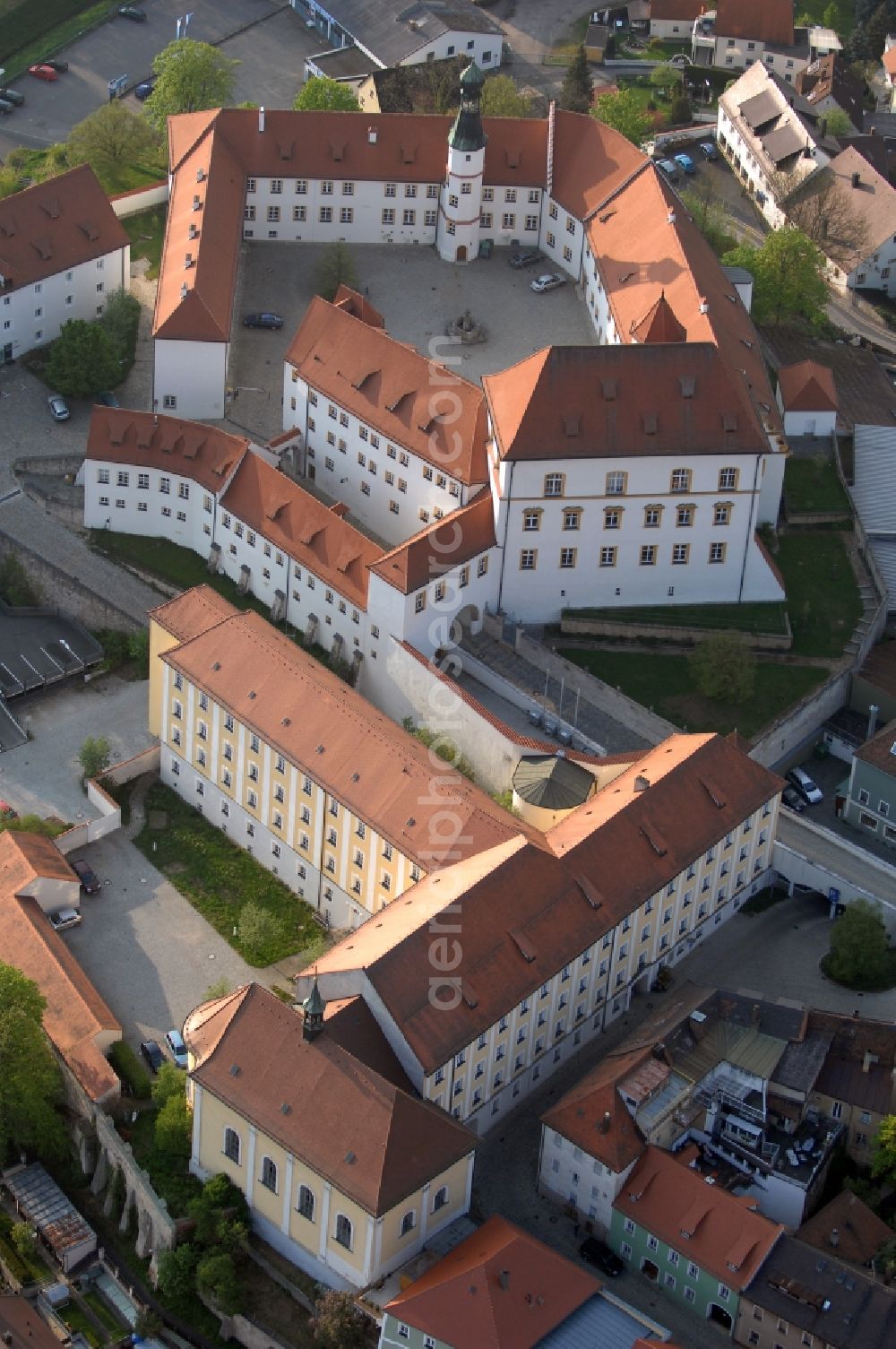 Sulzbach-Rosenberg from the bird's eye view: Castle of Schloss in Sulzbach-Rosenberg in the state Bavaria